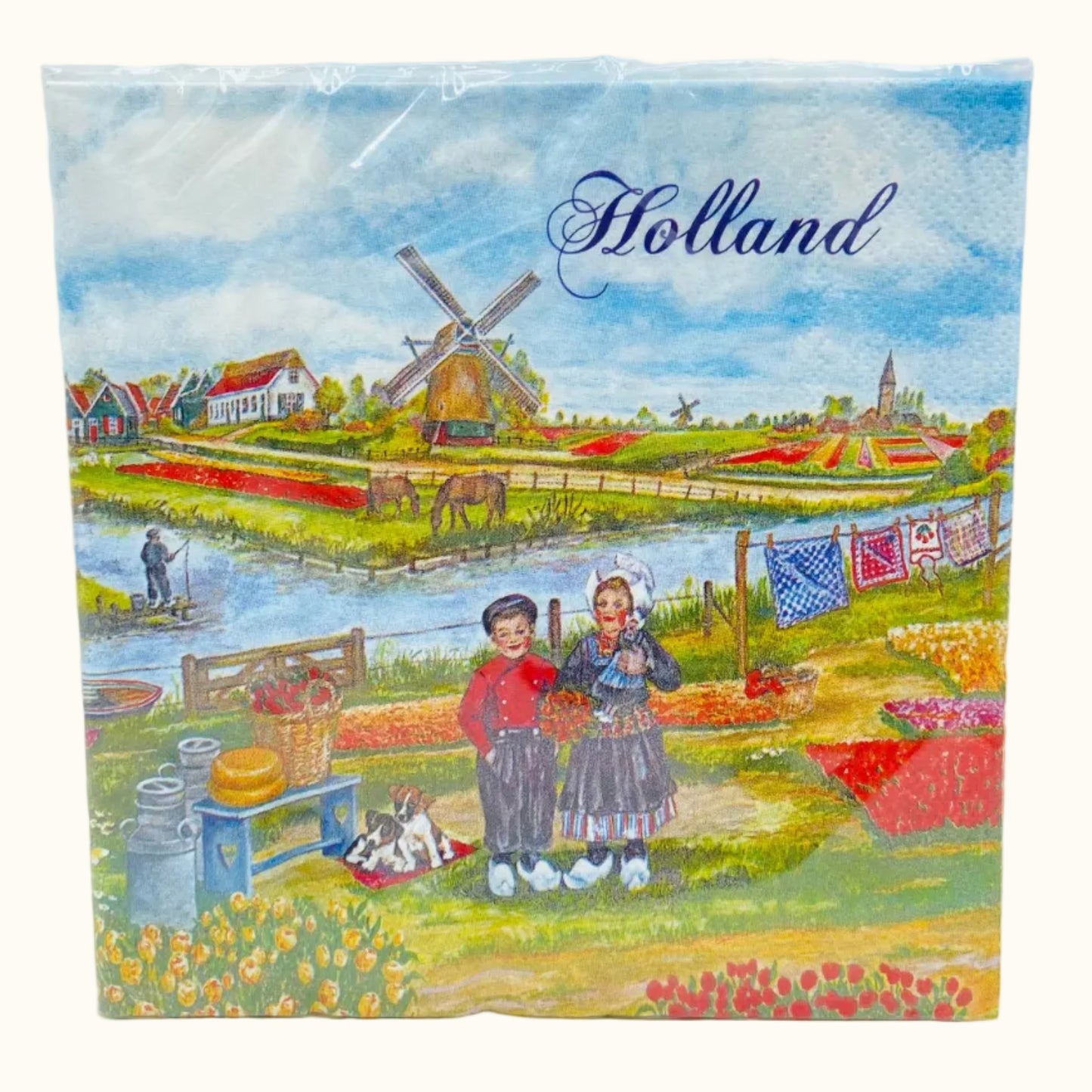 Serviettes 3 épaisseurs Holland Color Farm