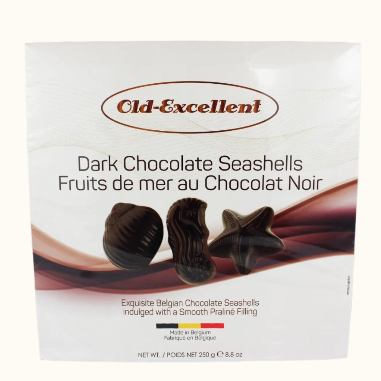 Old Excellent Belgium Dark Chocolate Seashells 250g