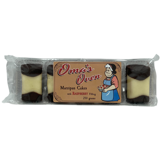 Oma's Oven Marzipan Cakes With Raspberry Filling 250g