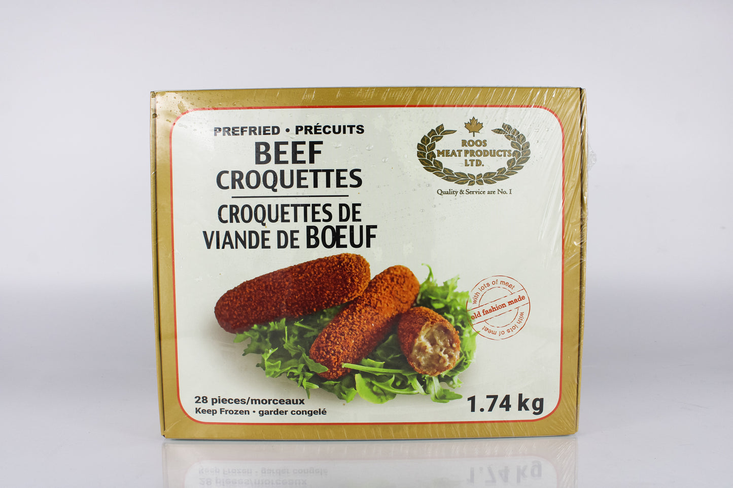 Roos Meat Products PREFRIED Beef Croquettes Box Of 28
