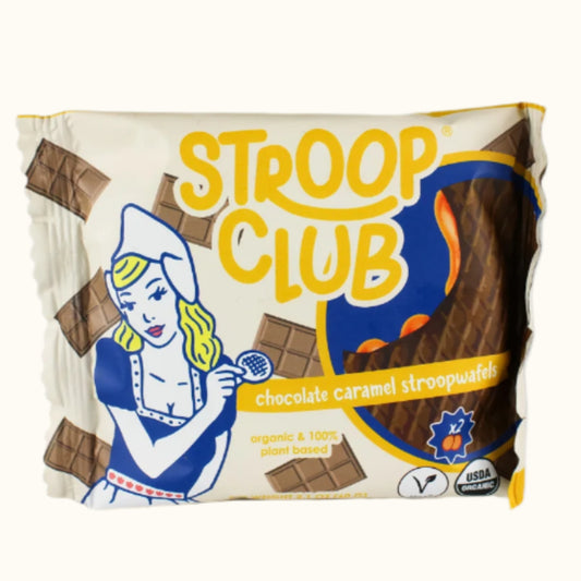 Stroop Club Chocolate Caramel Organic & Plant-based  Stroopwafel 2-pack 60g