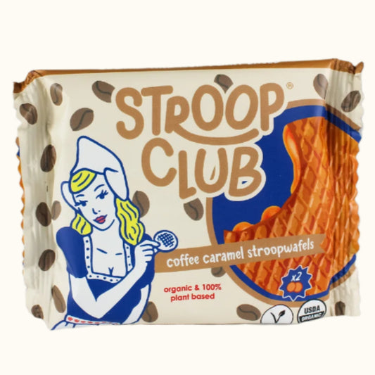 Stroop Club Coffee Caramel Organic and Plant-Based  Stroopwafel 2-packs 60g