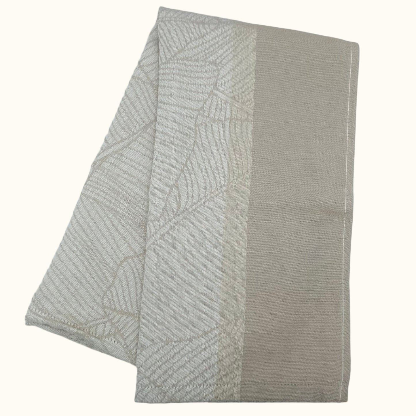 DDDDD ZW/Bont Taupe Keukendoek 50x55cm