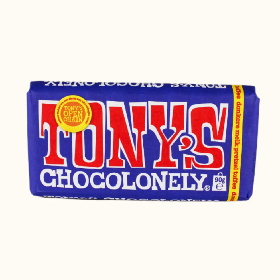 Tony's Chocolonely Pure Melk Toffee Pretzel 90g