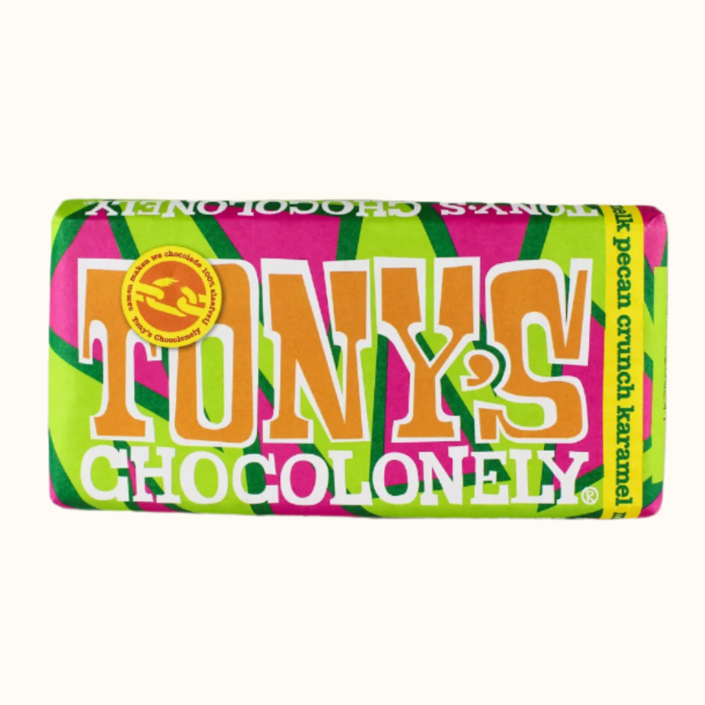 Tony's Chocolonely Milk Pecan Crunch Caramel 180g