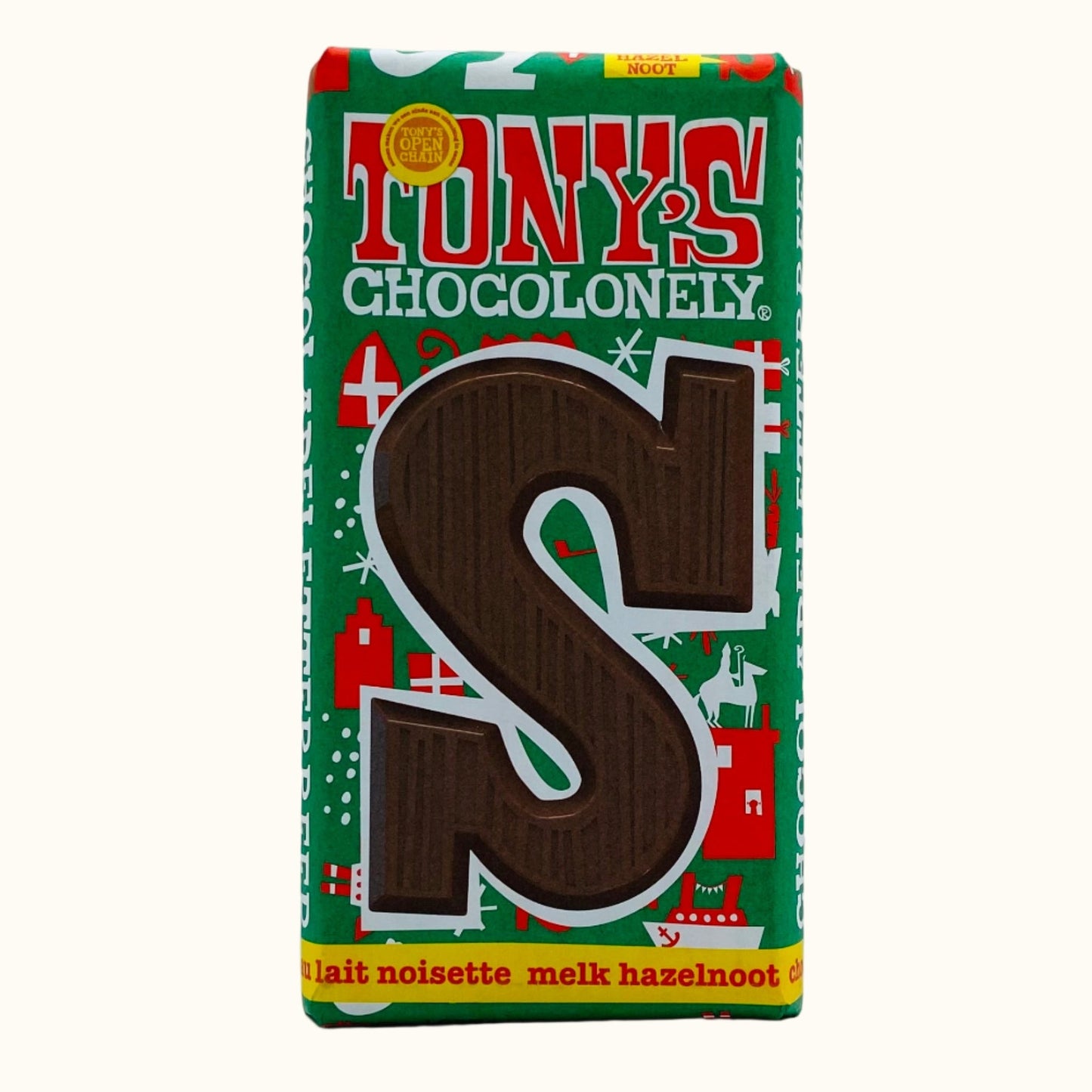 Tony's Chocolonely Milk Hazelnut Chocolate Letters S 180g