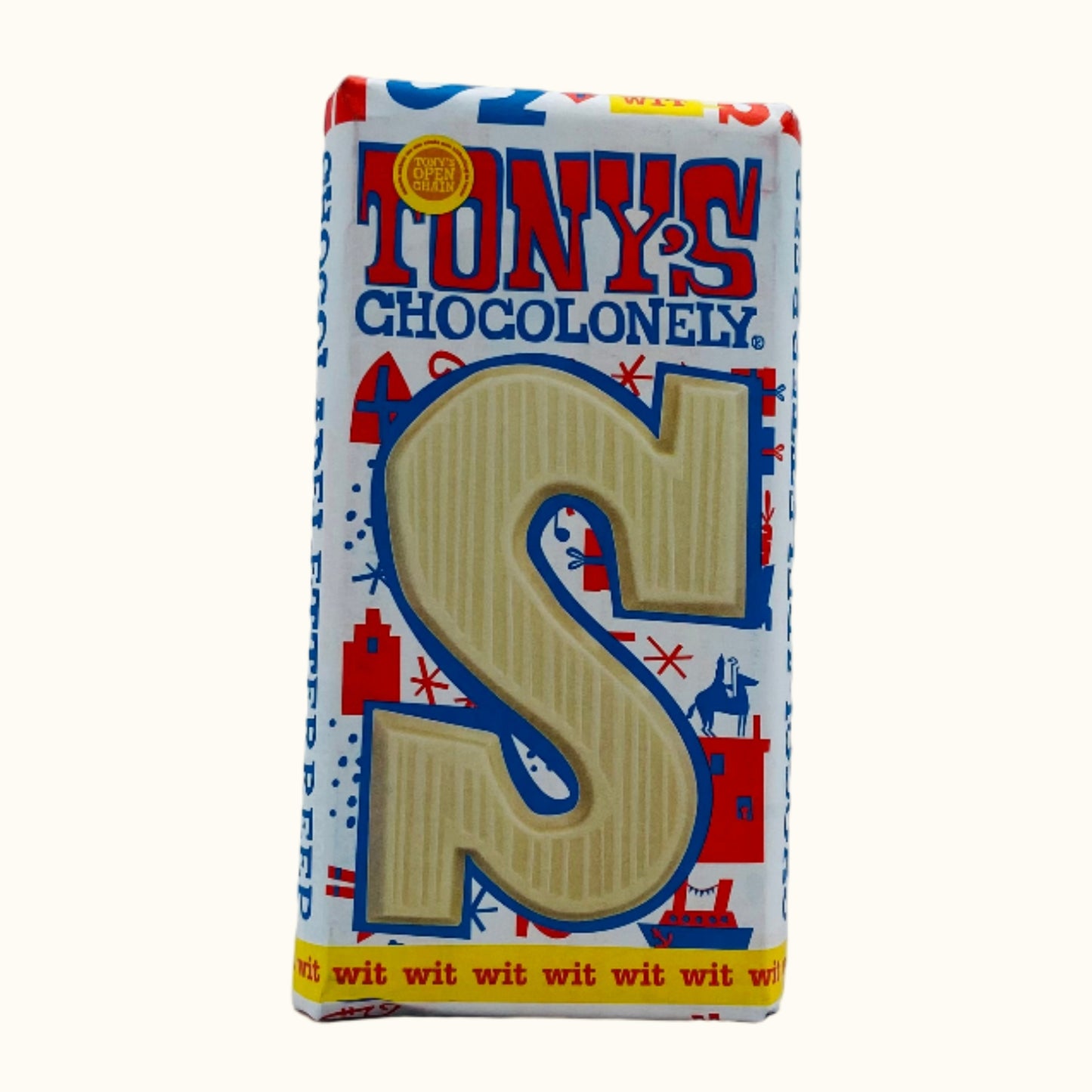 Tony's Chocolonely White Chocolate Letters S 180g