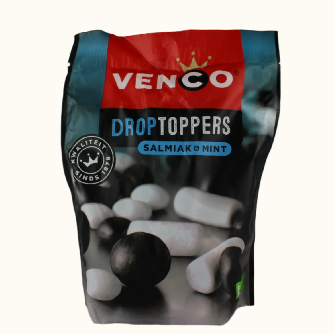 Venco DropToppers Salmiak and Mint 225g