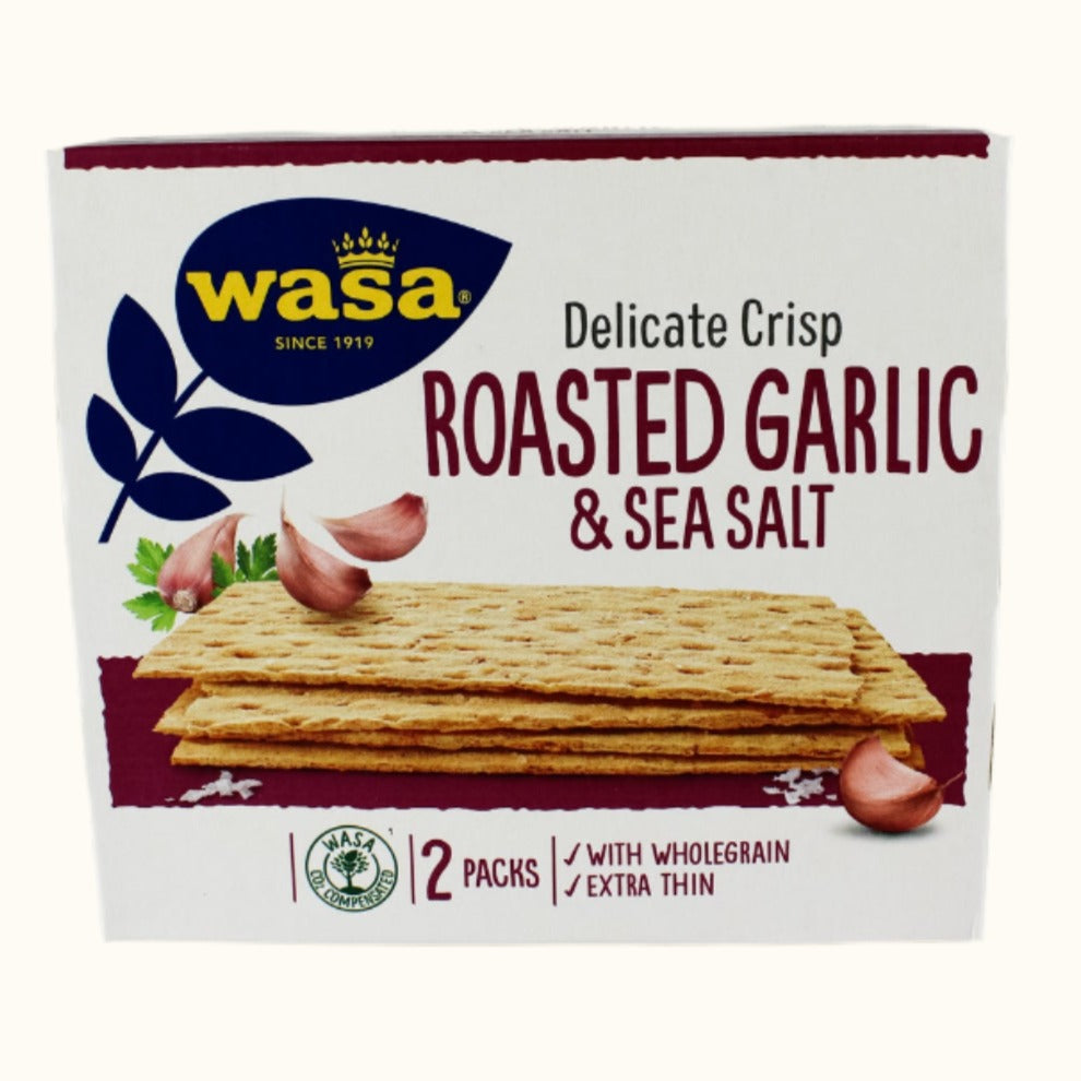 Wasa Roasted Garlic & Seasalt Crackers 190g