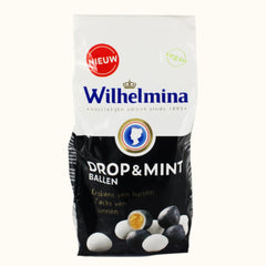 Wilhelmina Chewy Licorice & Mint Balls Bag 200g