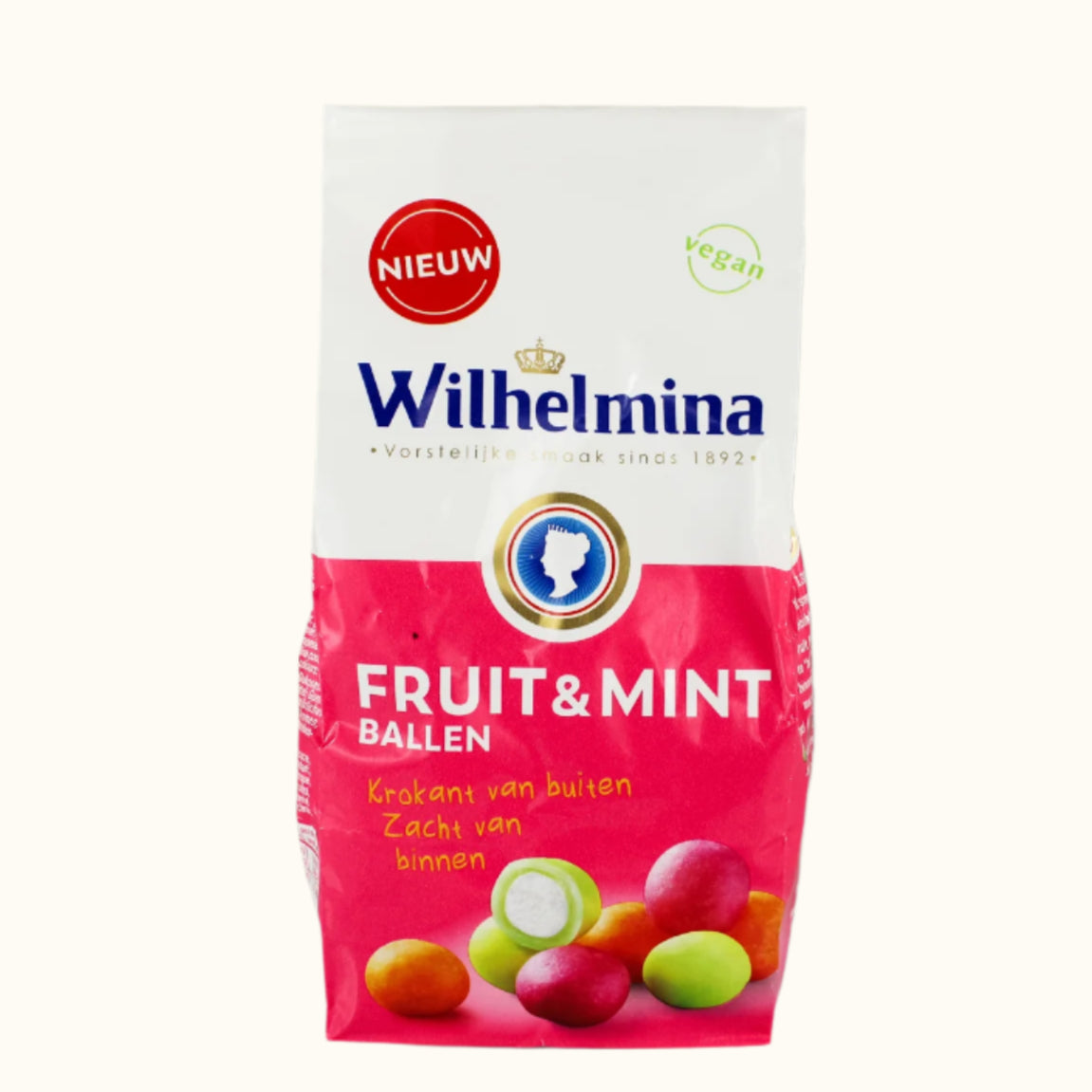 Wilhelmina Chewy Fruit & Mint Balls Bag 200g