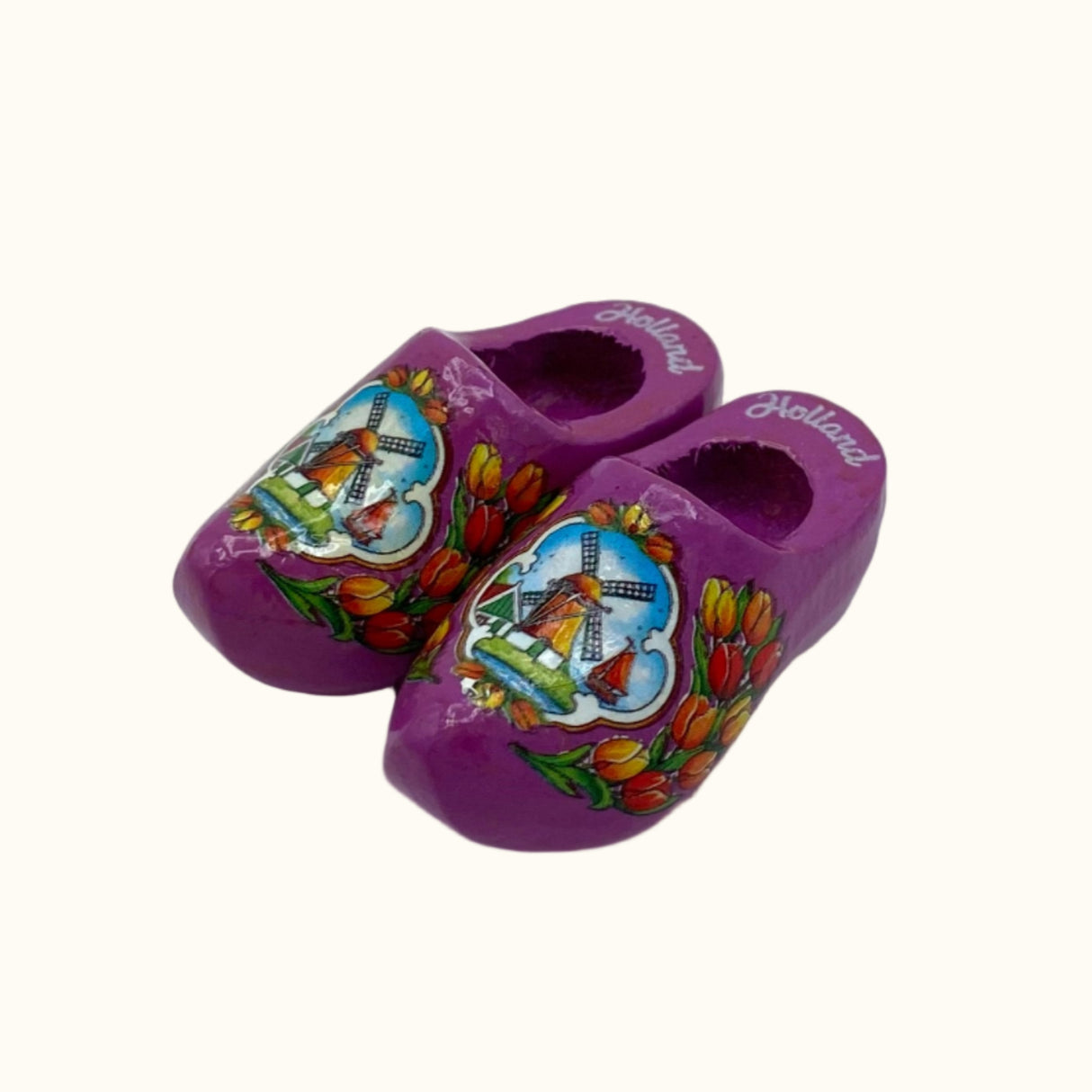 Magneet 2 houten schoenen 4 cm