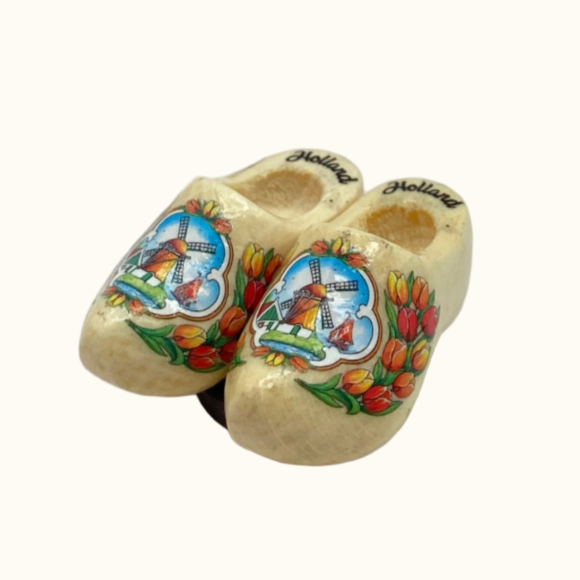 Magneet 2 houten schoenen 4 cm