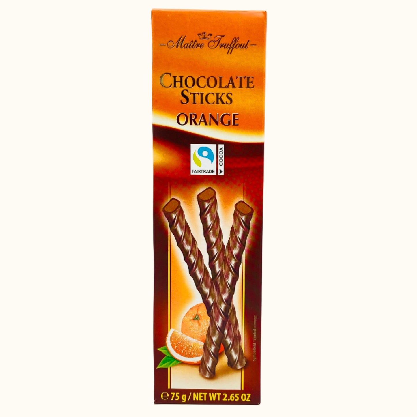 Maitre Truffout Milk Chocolate Orange Sticks 75g