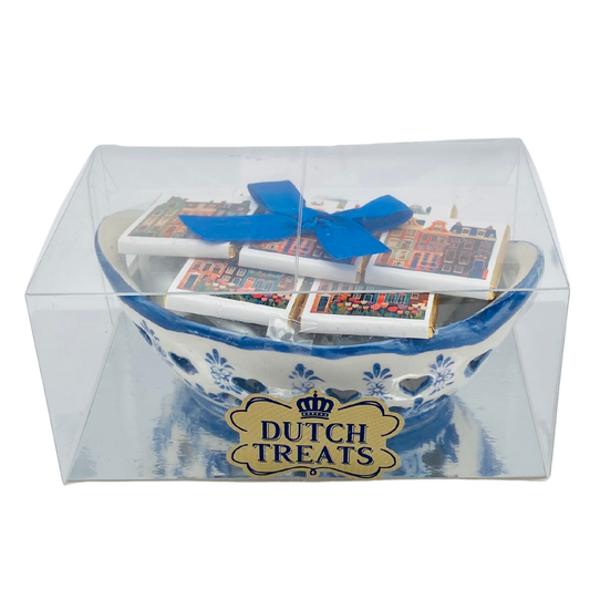 Delft Blue Basket 13 cm with Chocolates