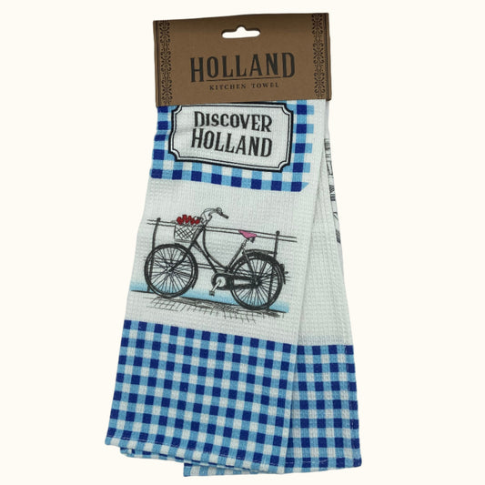 Kitchen Towel Holland Bike Blue