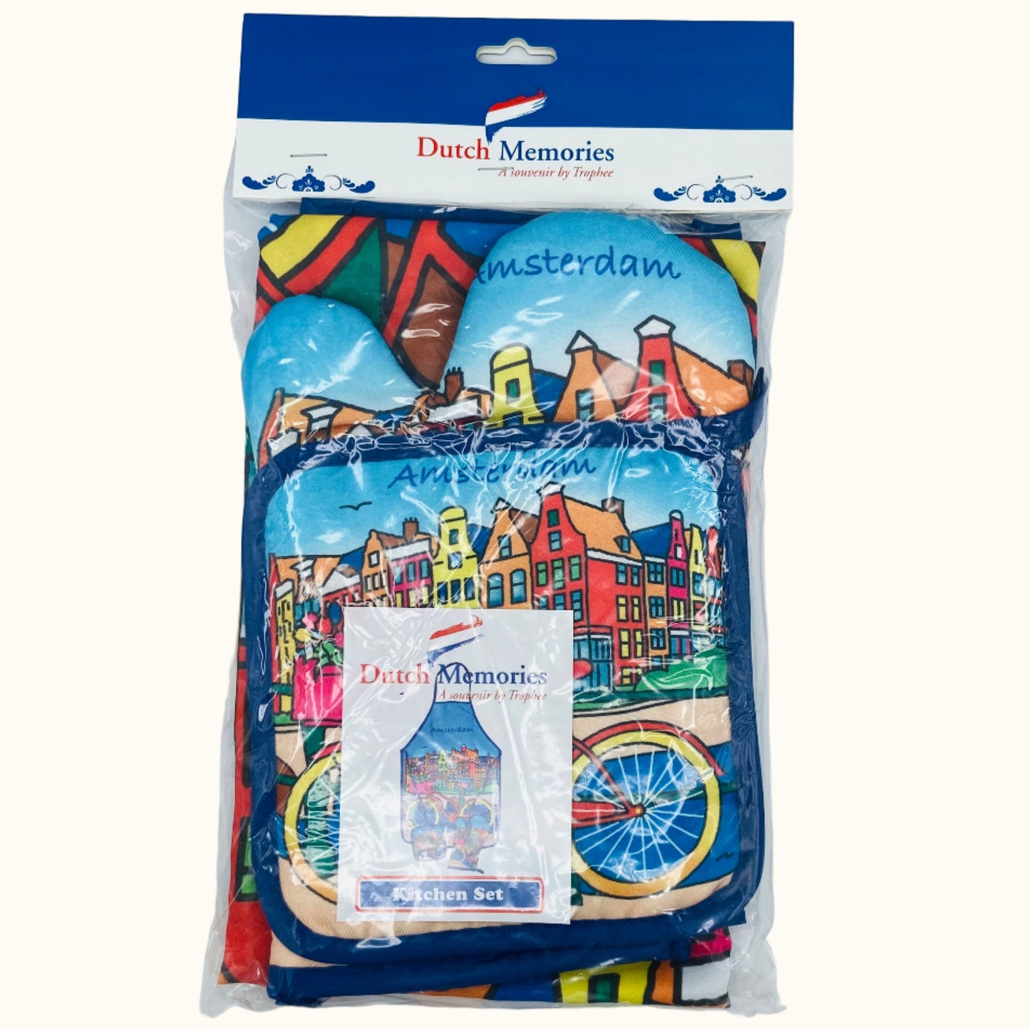 Amsterdam Bike Kitchen Textile Set (3-Piece)