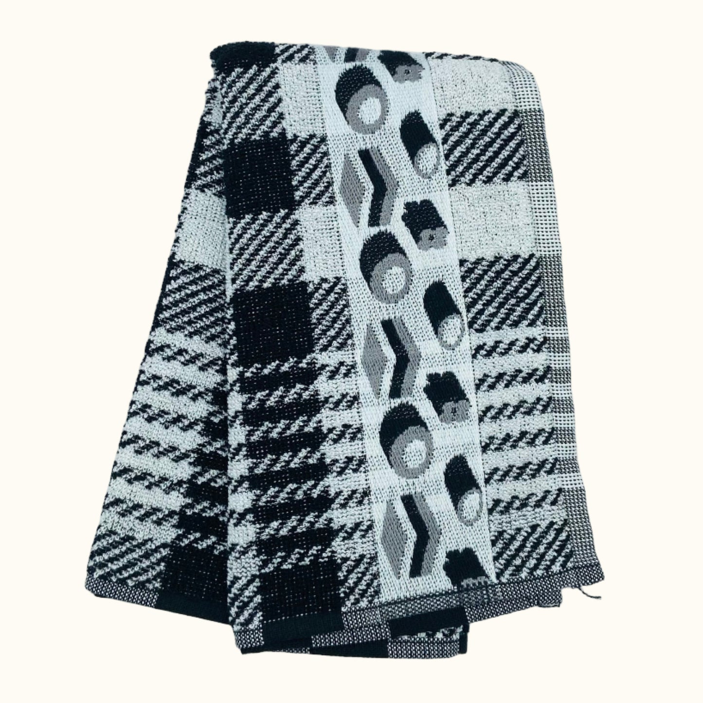 Twentse Damast Dutch Black Licorice Candy Kitchen Towel 50x50cm