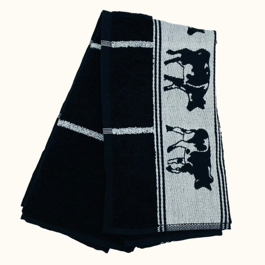 DDDDD Koe Zwart Keukenhanddoek 50x55cm