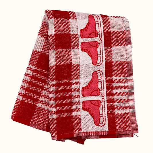 Twentse Damast Dutch Red Skates Kitchen Towel 50x50cm