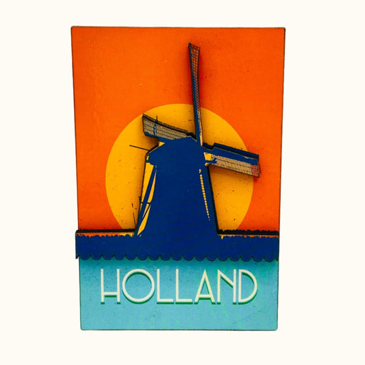 Wooden Magnet – Holland Silhouette