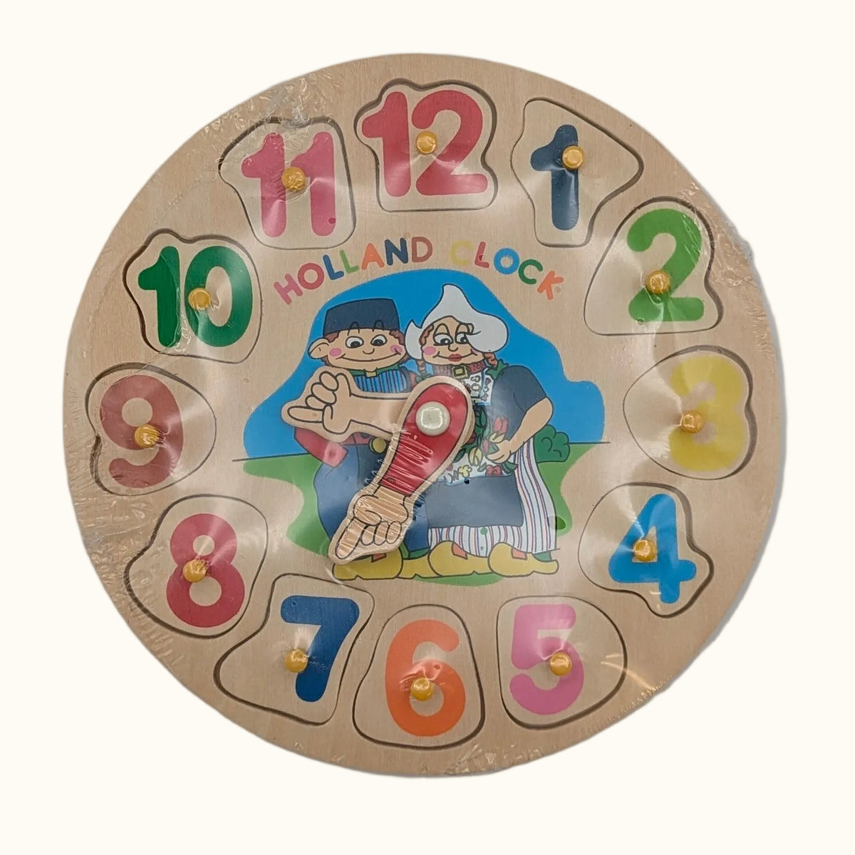 Wooden Clock Puzzle Holland