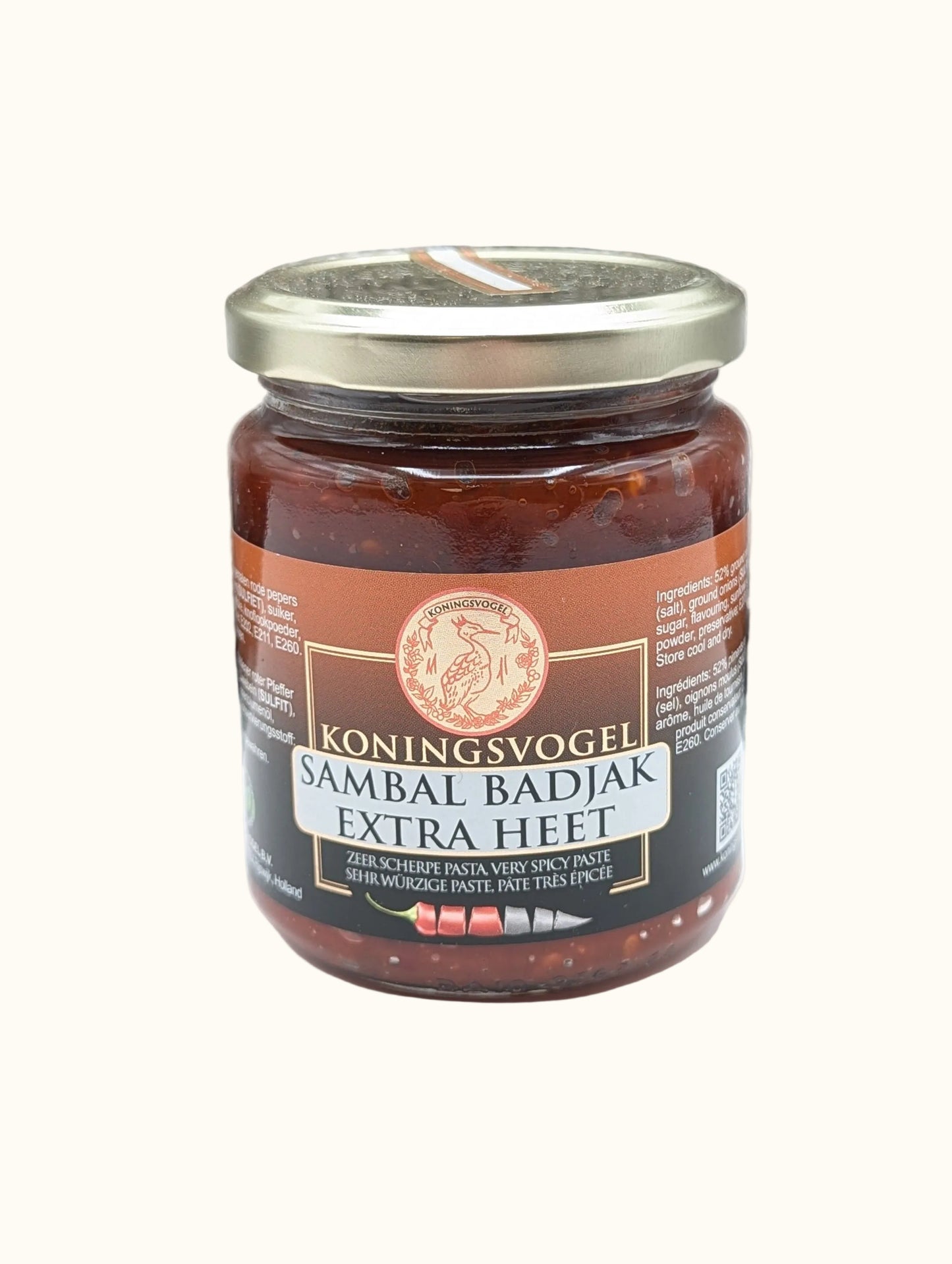 Koningsvogel Badjak Sambal Extra Heet 280g