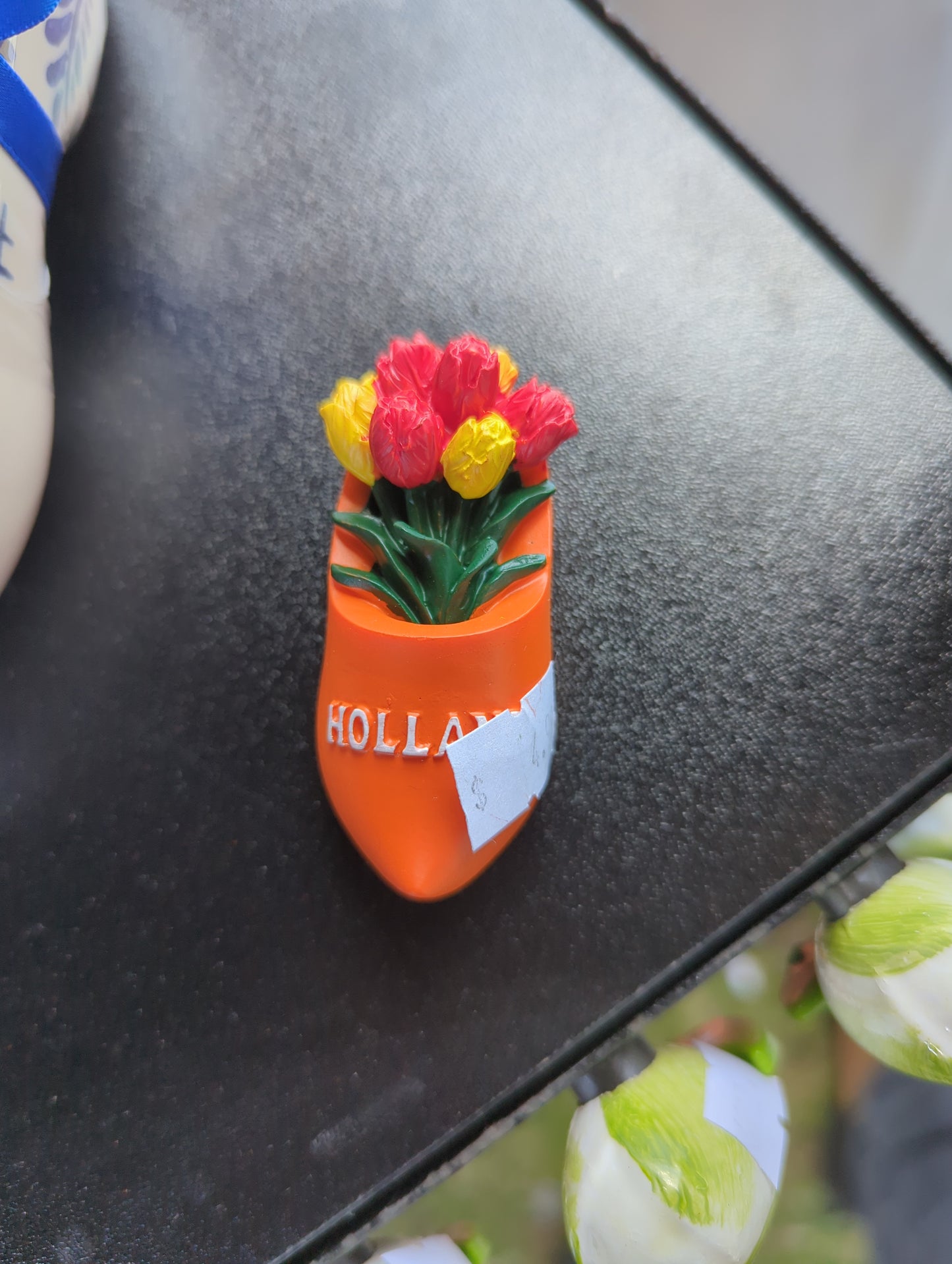 Tulips in Orange Clog Magnet