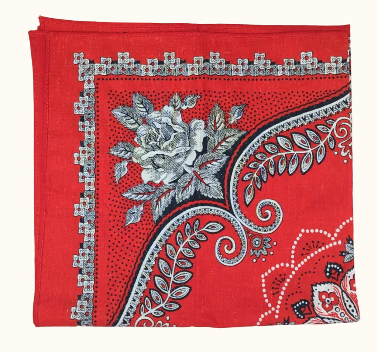 Traditional Dutch Bandana Red and white (Zakdoek)