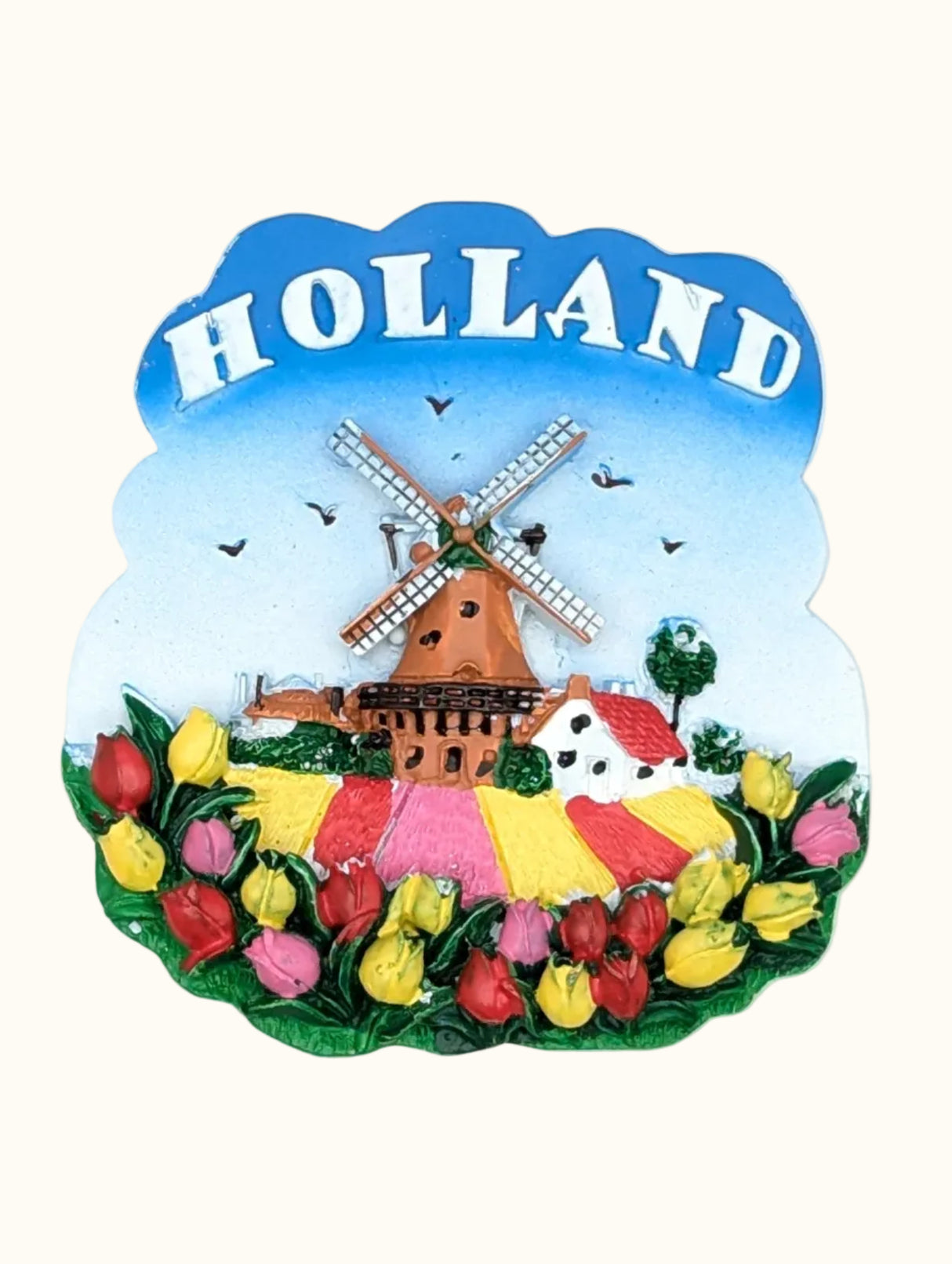 Polystone Magnet Tulip Field Holland