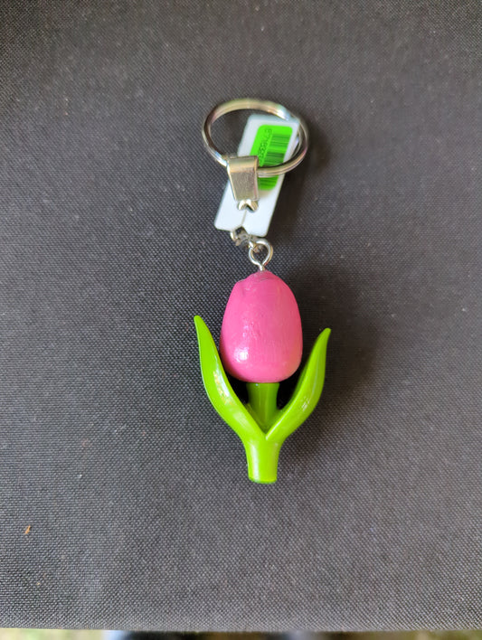 Dutch Groceries Tulip Keychain With Leaves