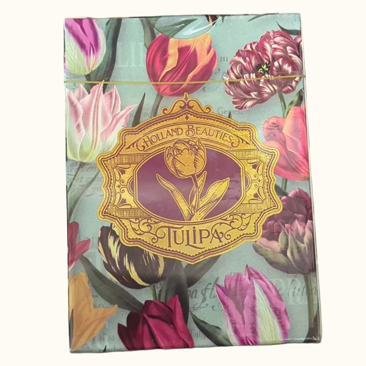 Playing Cards Green 'Pretty Tulips'