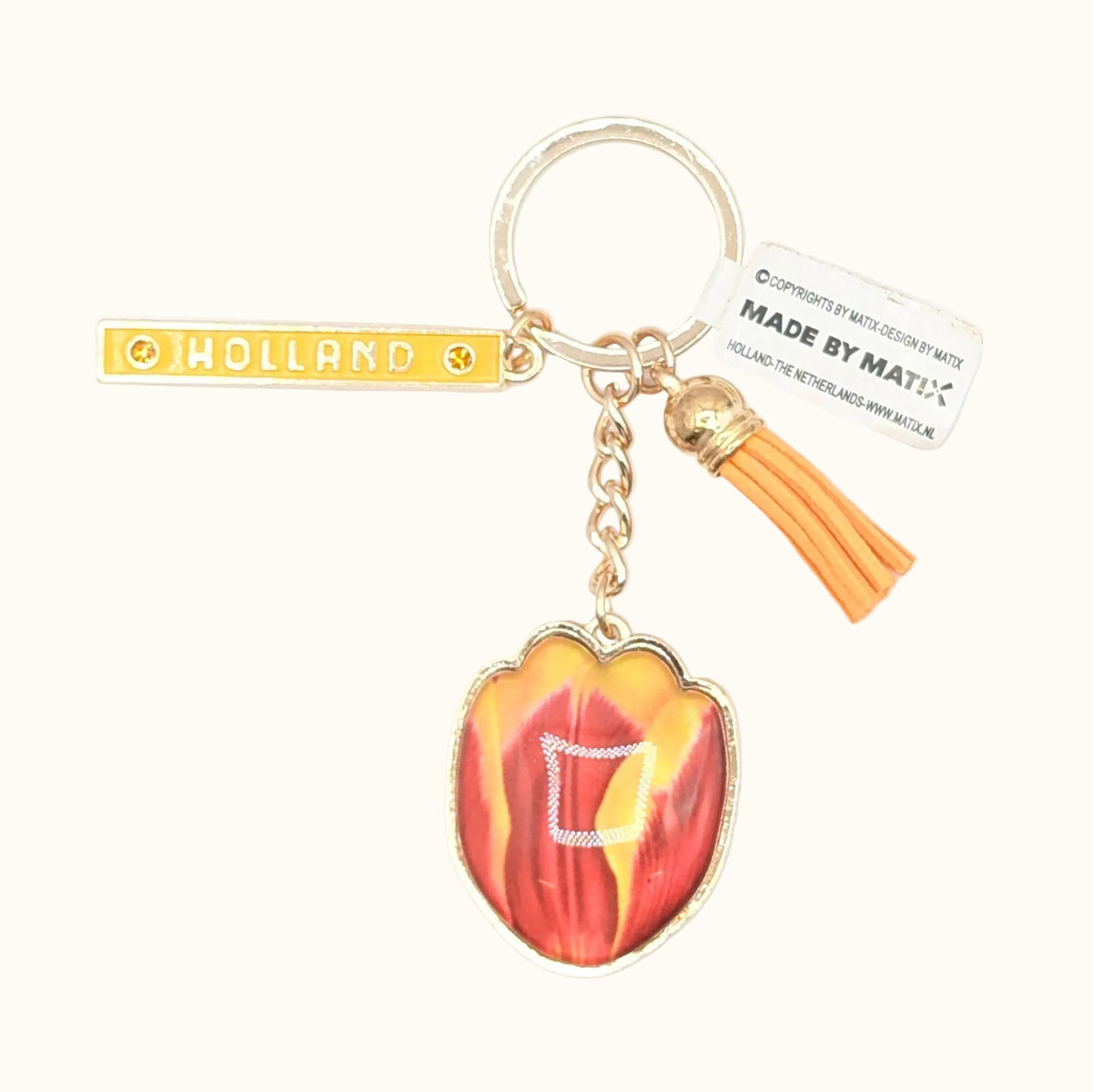 Keychain Orange Pretty Tulips Holland