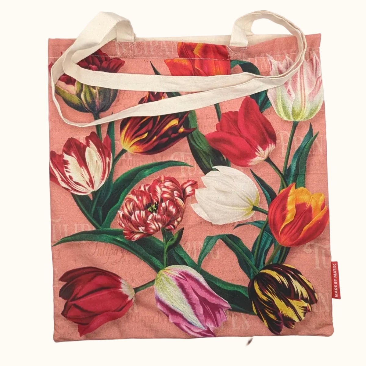 Cotton Bag Pink 'Pretty Tulips'