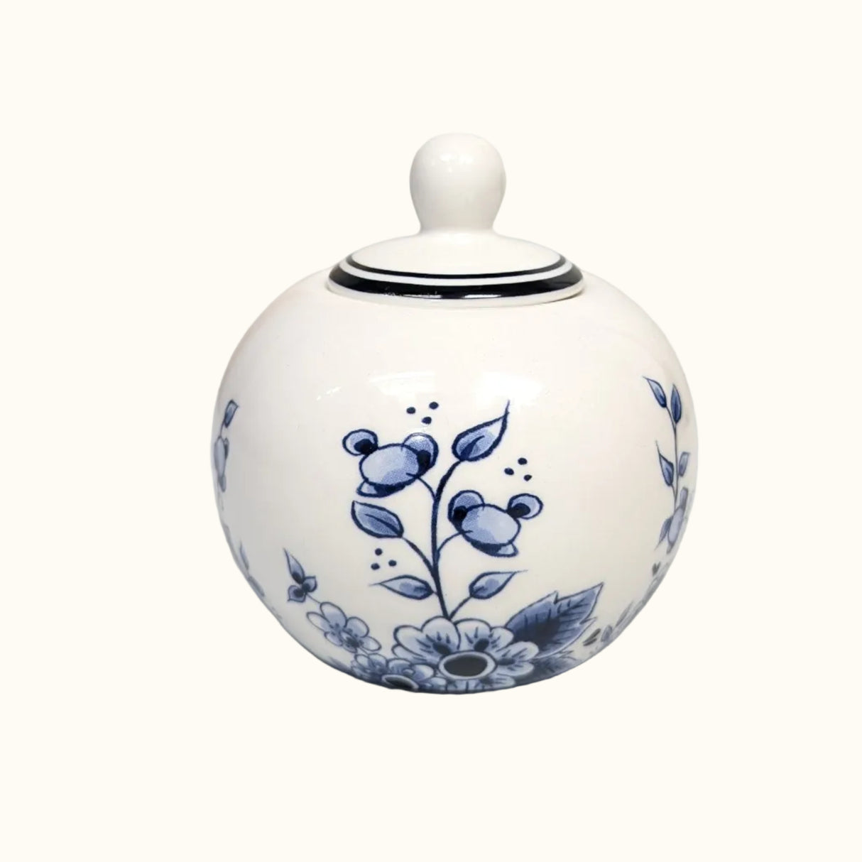 Ceramic Sugar Bowl Delft Blue