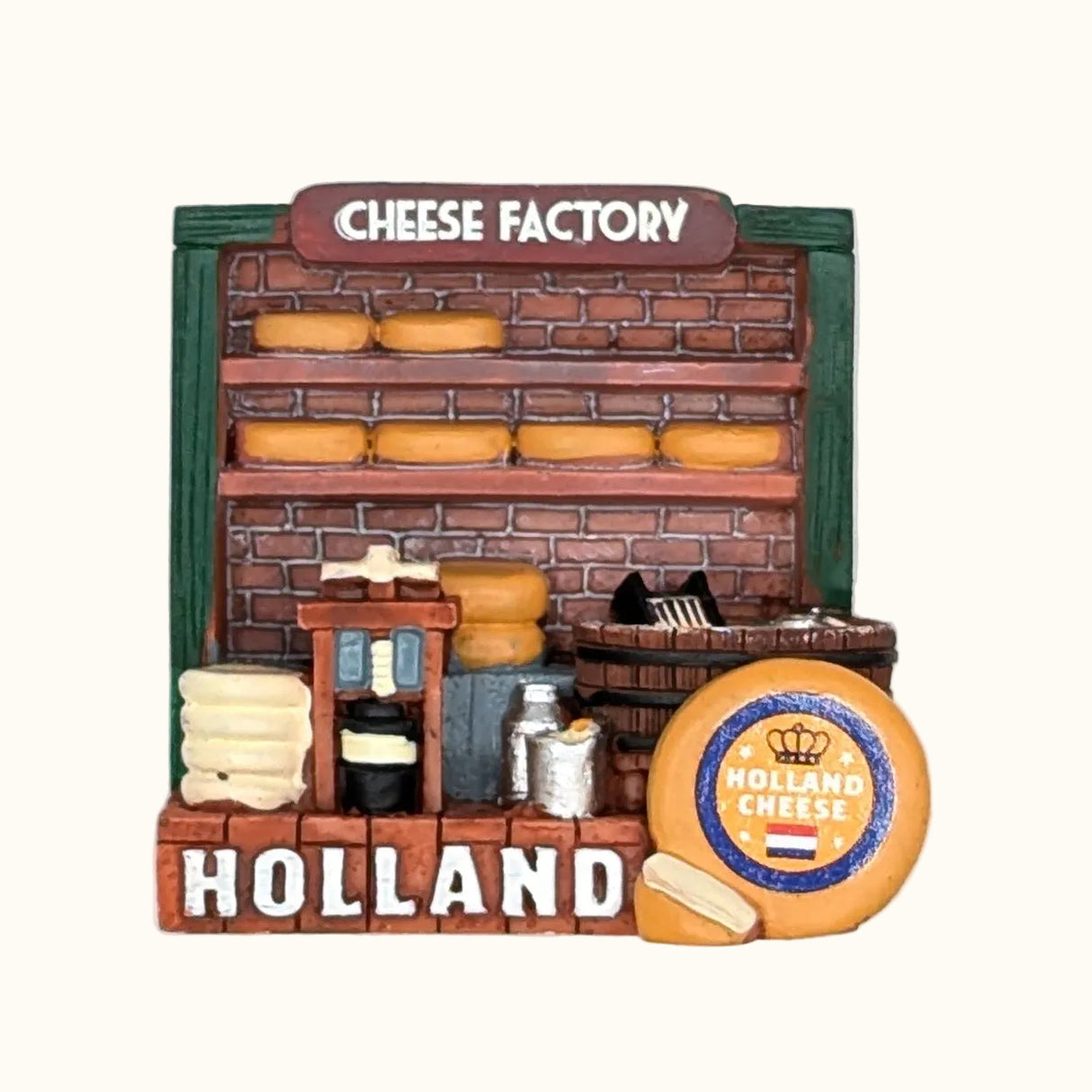 Polystone Magnet 3D Cheese Factory Holland
