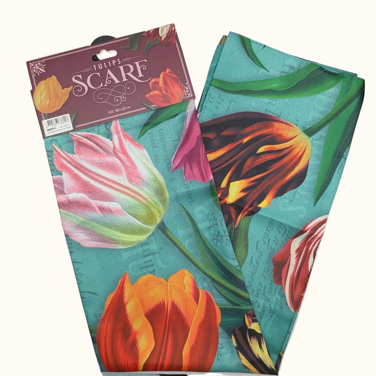 Pretty Tulips Scarf Green