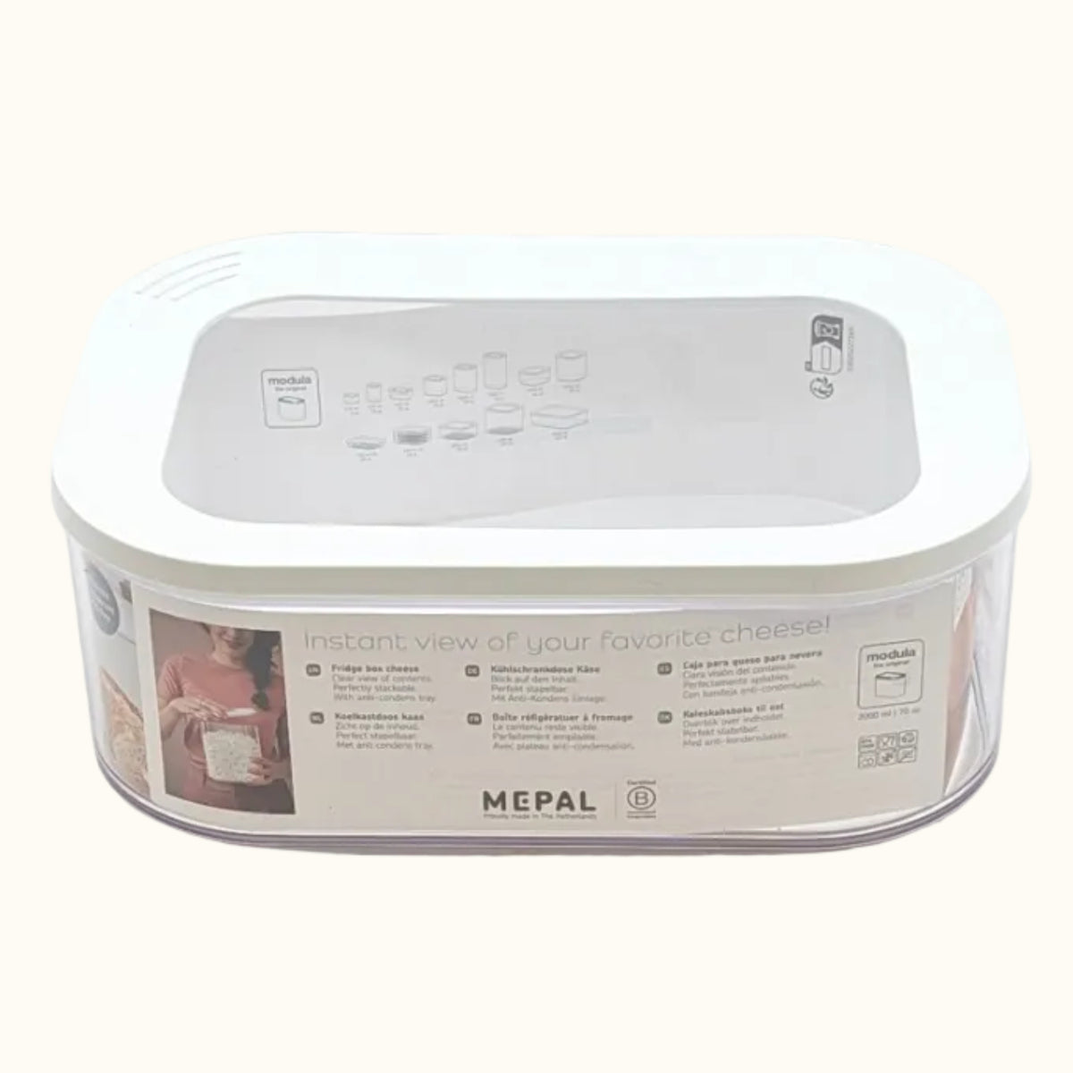 Mepal Modula Cheese Box White 2000ml