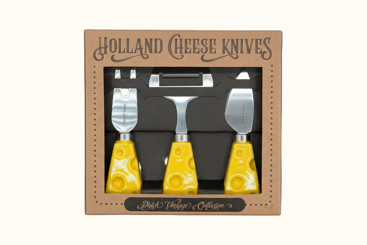 Cheese Knives Gift Set Yellow Holland