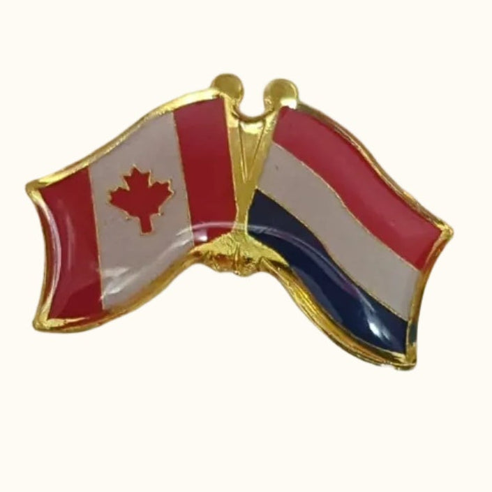 Pin Flag Canada & Netherlands
