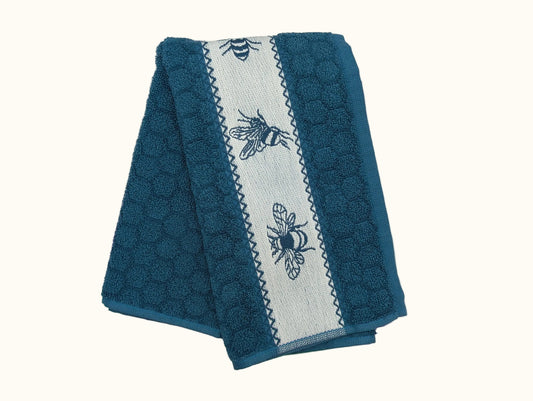 DDDDD Bees Petrol Kitchen Towel 50x55cm
