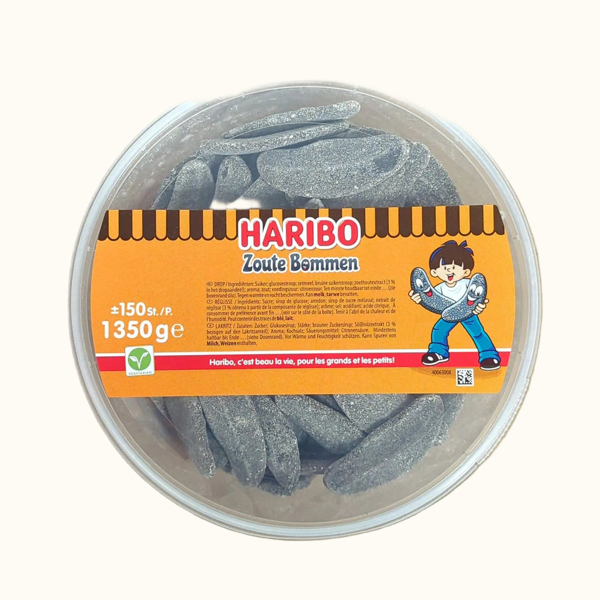 Haribo Salty Licorice Pickles 150pc 1350g