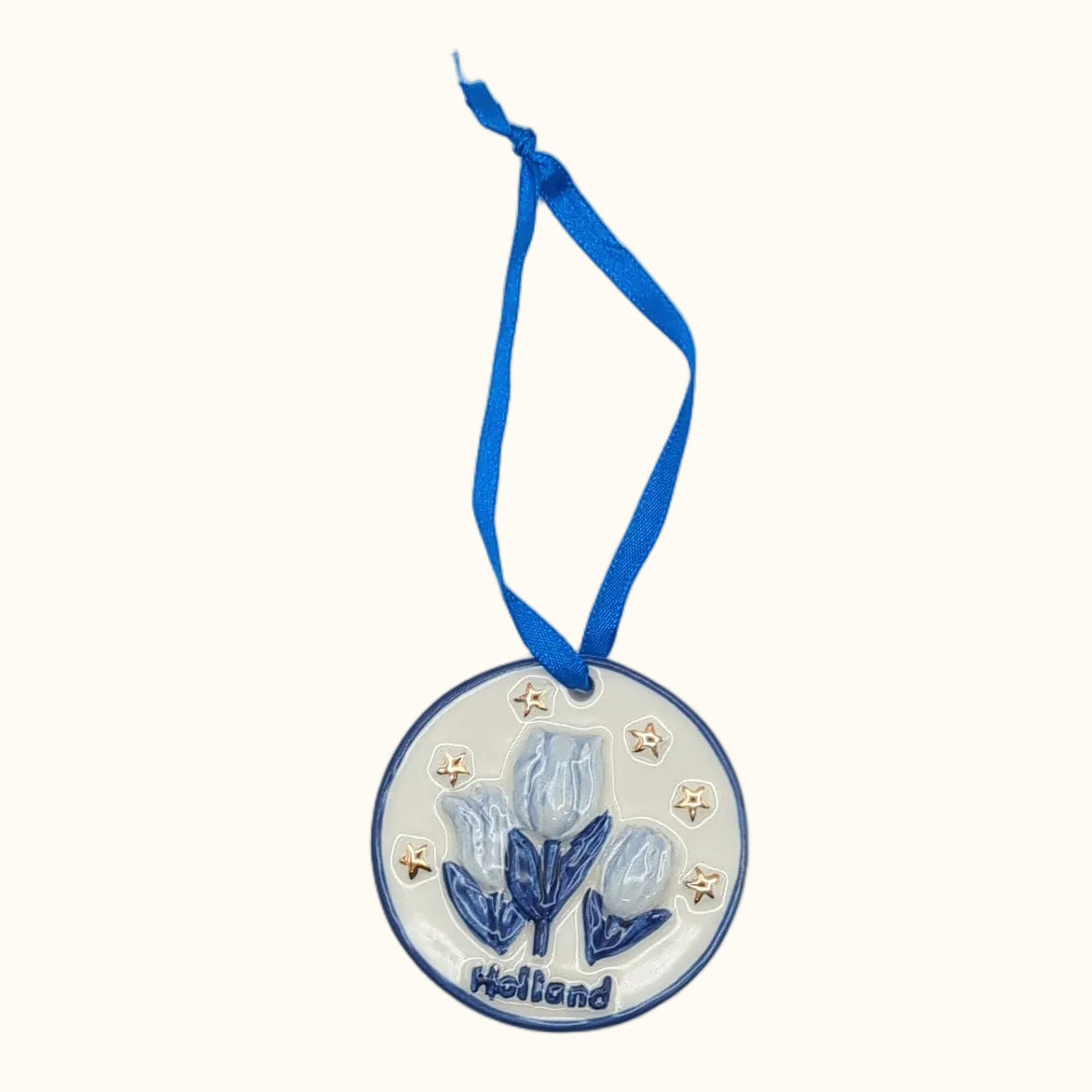 Ceramic Coin Ornament Tulips