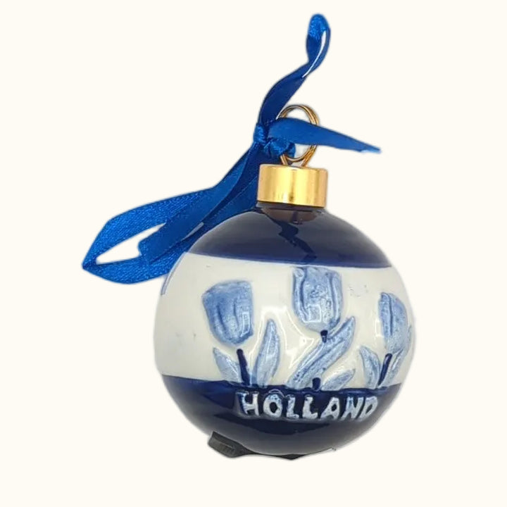 Christmas Ornament Tulips Delft Blue