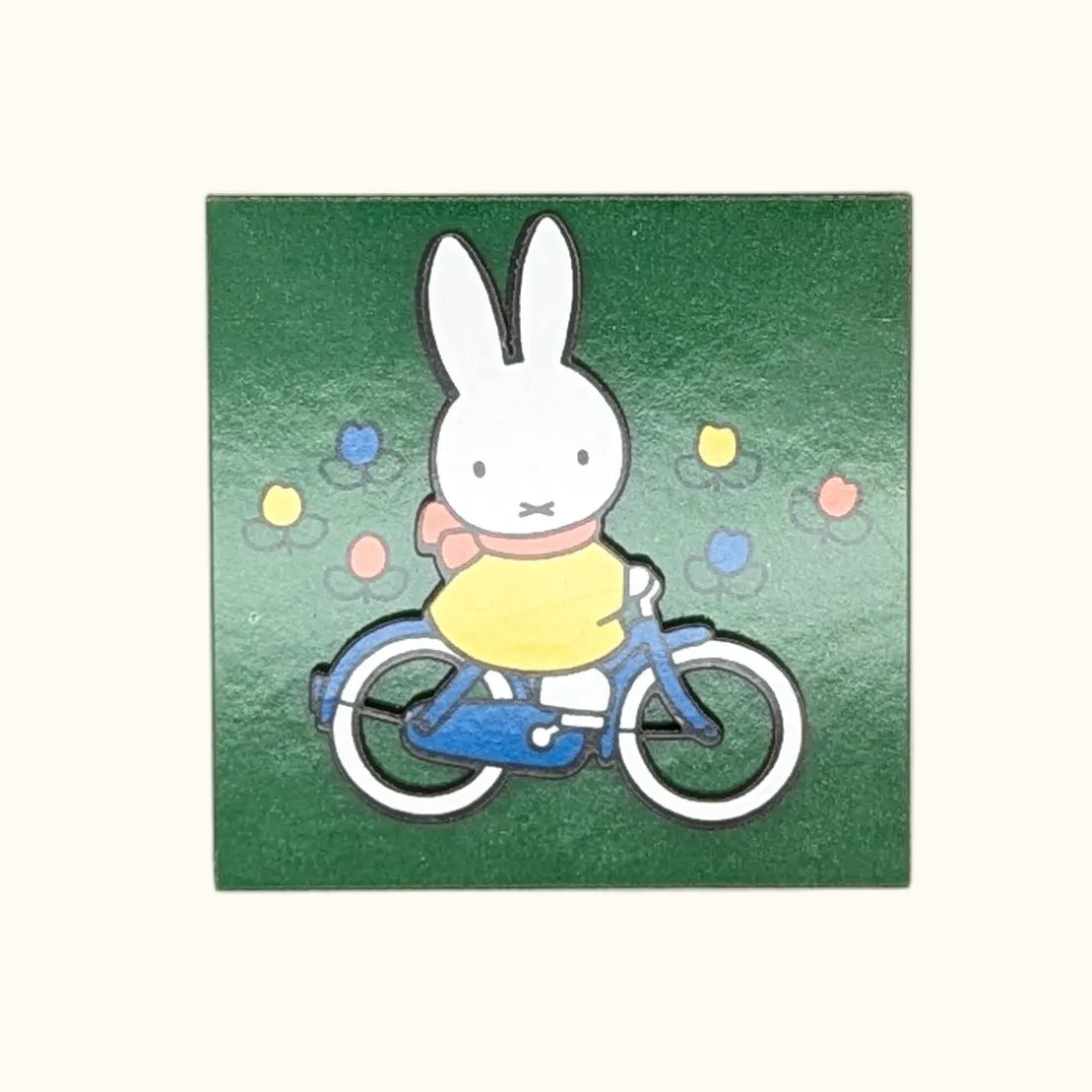 Wooden Miffy Magnet - Miffy on a Bike