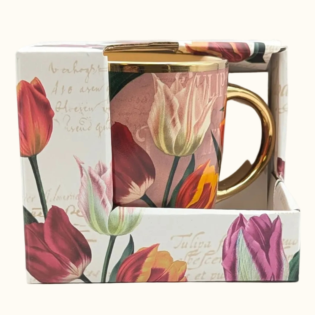 Mug Pink 'Pretty Tulips'