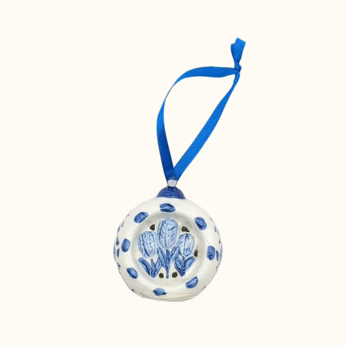 Ceramic Ring Ornament with Tulips
