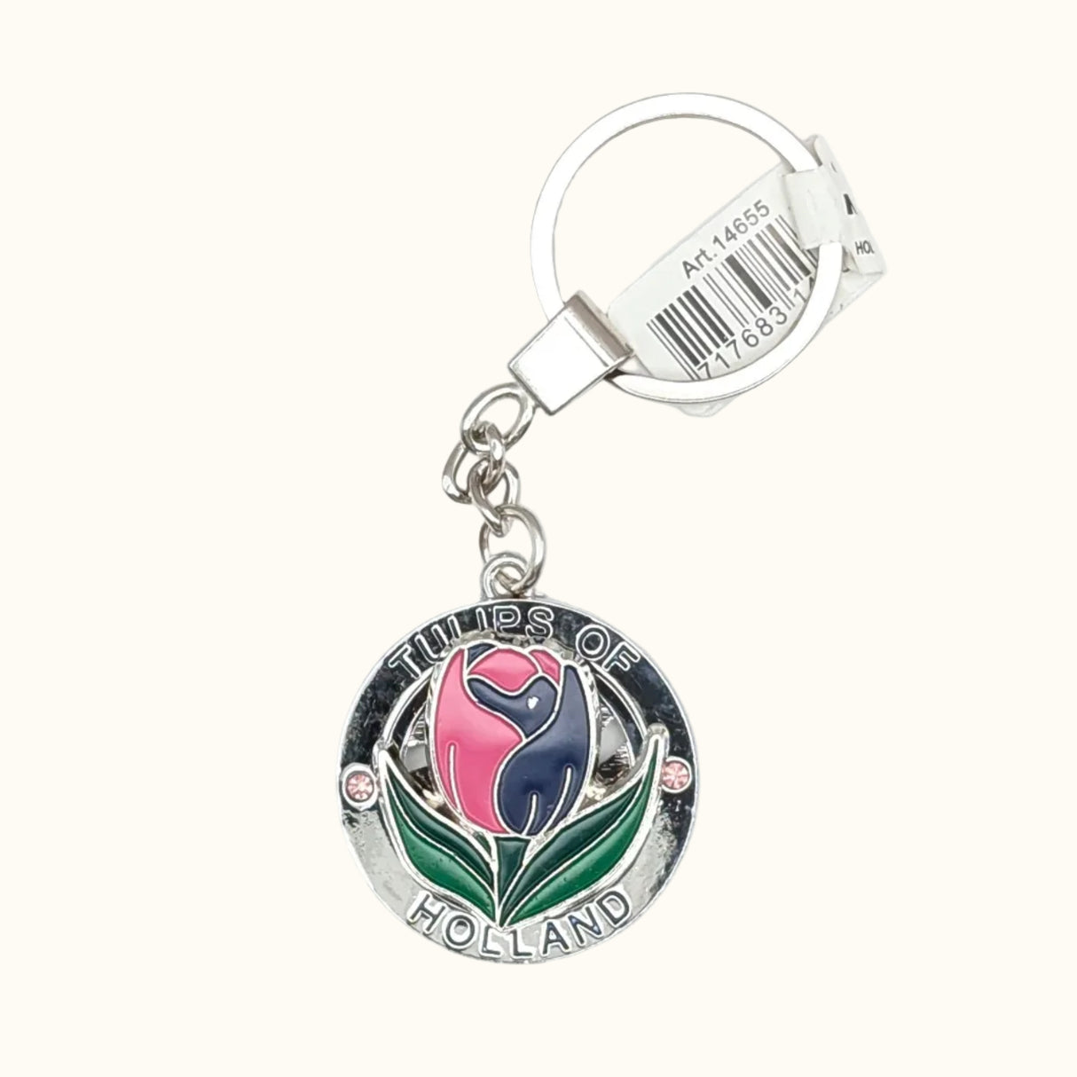 Spinner Keychain Purple Tulips Of Holland