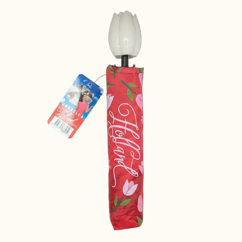 Umbrella Red/White Tulips Design Holland