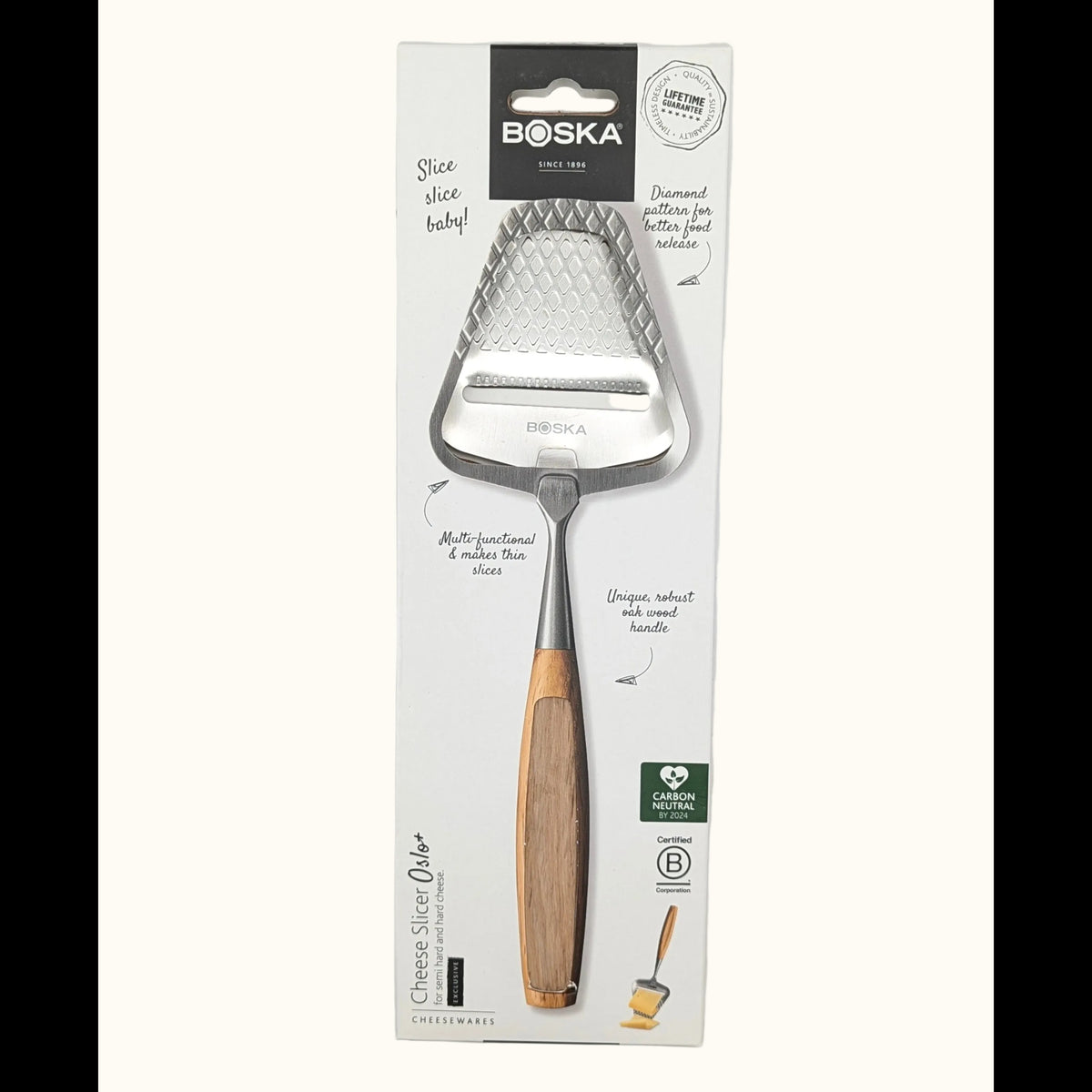 Boska Oslo+ Cheese Slicer Oak Wood